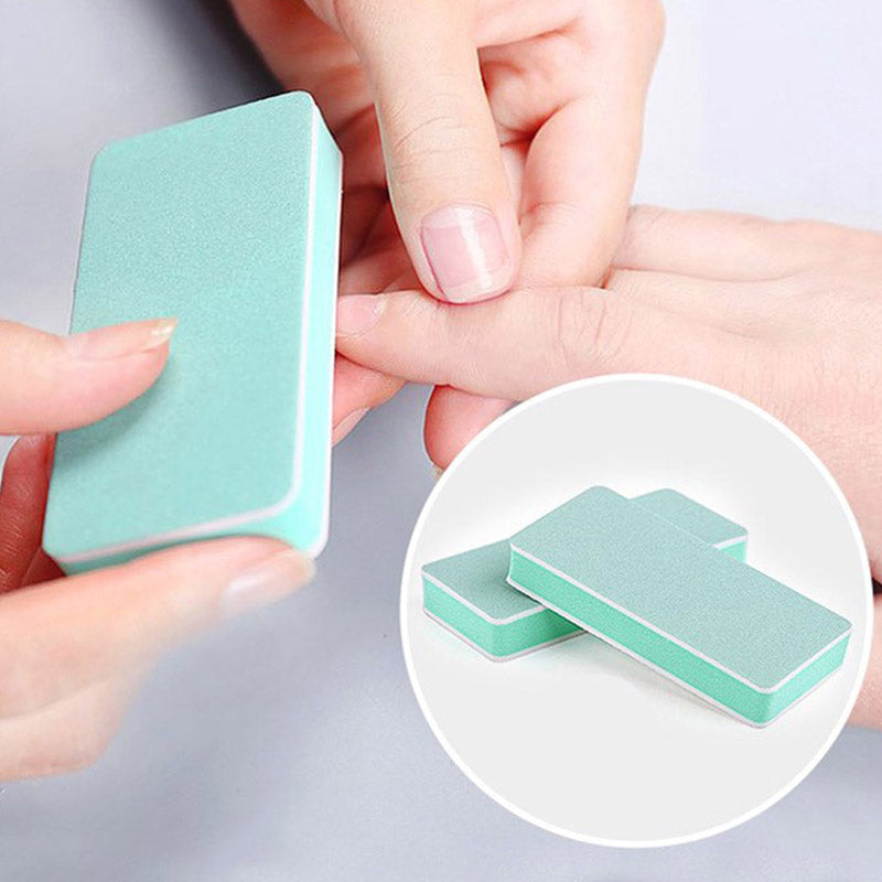 20 pieces Abrasive Grinding Sponge Sanding Block Woodworking Nail File Metal Mirror Buffer Polishing Finishing Manicure Tool