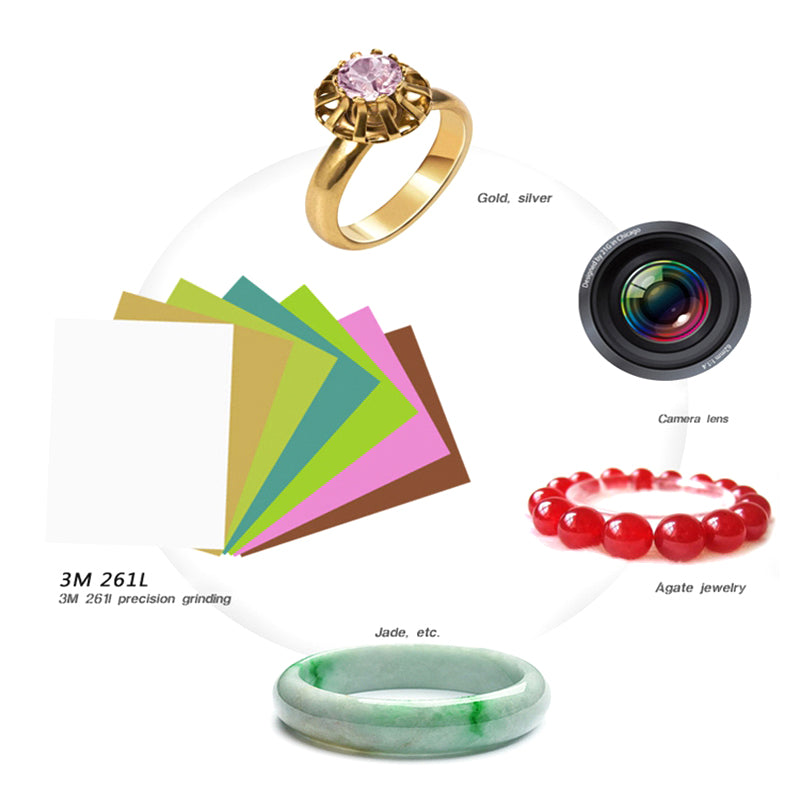 10 pcs 8.5"x11" Abrasive Sheets Lapping Film 3M 261X Precision Polishing Sandpaper 0.3mic 1mic 3mic