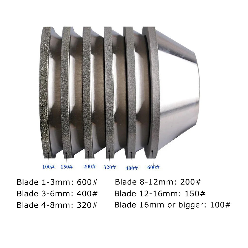 4"/100mm Diamond Grinding Abrasive Wheel P100 - P600 Bowl-shaped CNC Knife Carbide Metal Tungsten Steel Milling Cutter