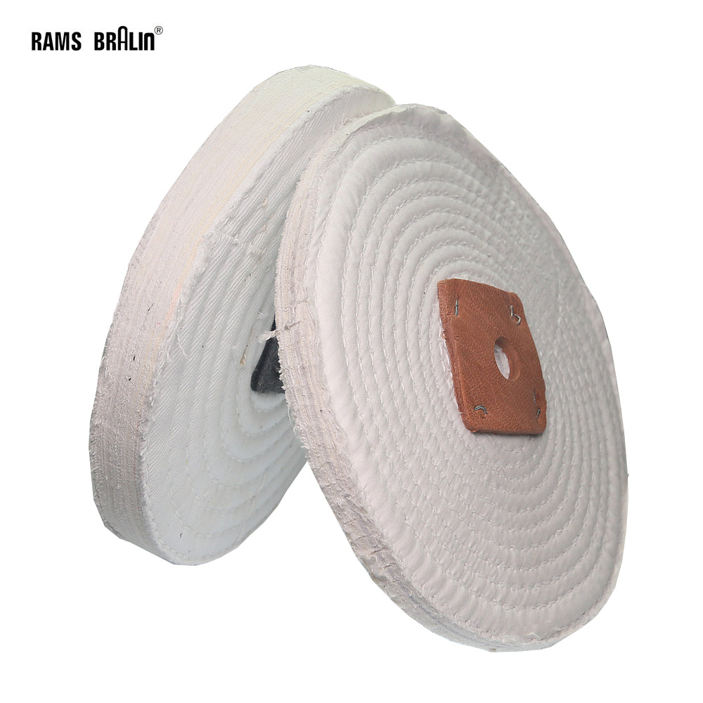 1 piece 8/10/12 inch Sewn Cotton Cloth Stitched Fabric Buffing Wheel for Stainless Steel Mirror Finish