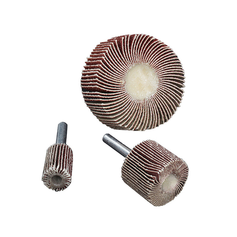 8 pieces Mounted Flap Abrasive Wheel 20-80mm P80 for Wood Curved Surface Grinding