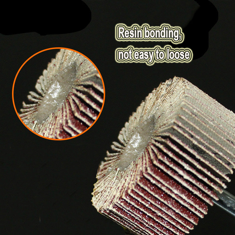 8 pieces Mounted Flap Abrasive Wheel 20-80mm P80 for Wood Curved Surface Grinding
