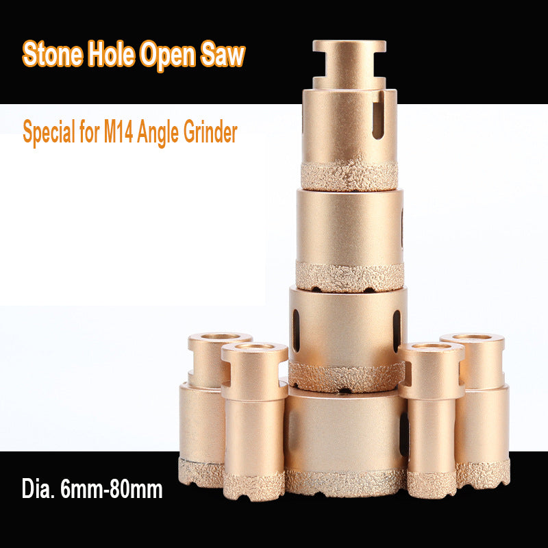 1 piece Vacuum Brazed Diamond Hole Opening Saw Angle Grinder Drilling Core Bit for Stone Mable Granite