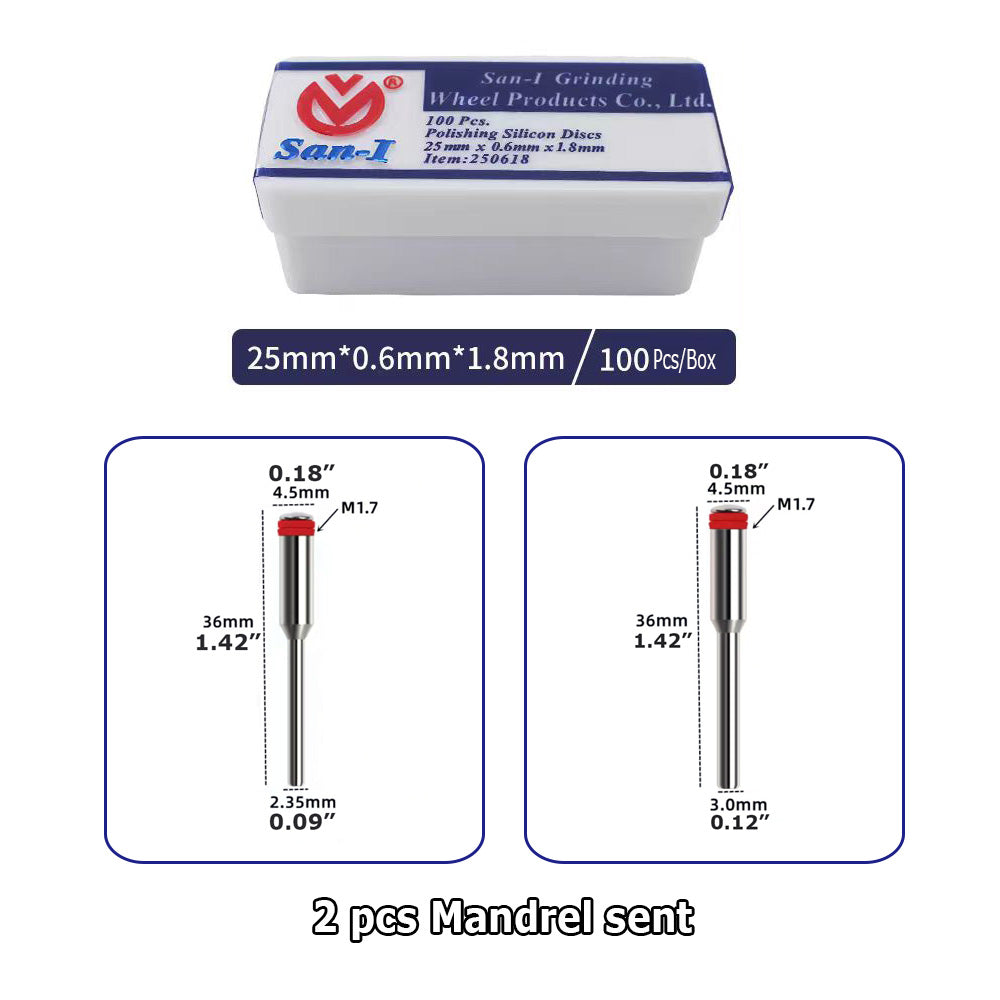 1" San-1 Cut-off Discs 25*0.6*1.8mm San-1 Super-thin Stainless Cutting Slice Wheel
