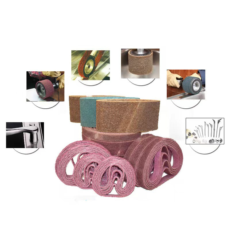 13"/18"/20.5" Coarse to Fine Non-woven Nylon Abrasive Sanding Belt for Stainless Steel Metal Striping Deburring