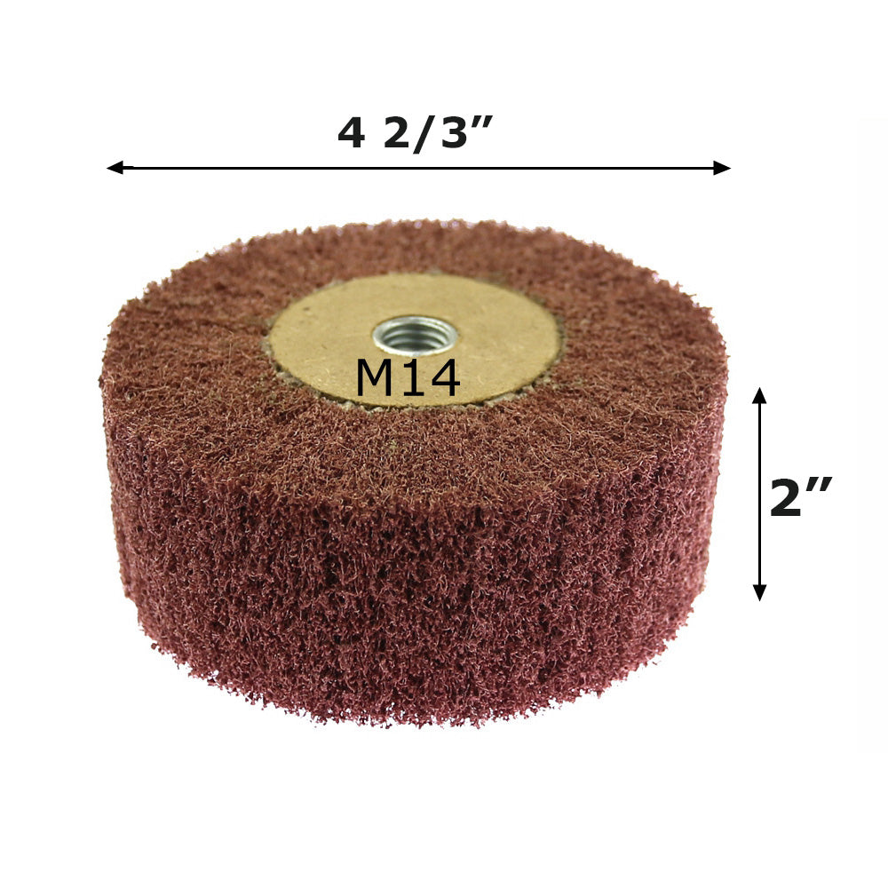 1 piece 4.72x2" M14 Angle Grinder Polishing Wheel Stainless Steel Surface Conditioning Wheel