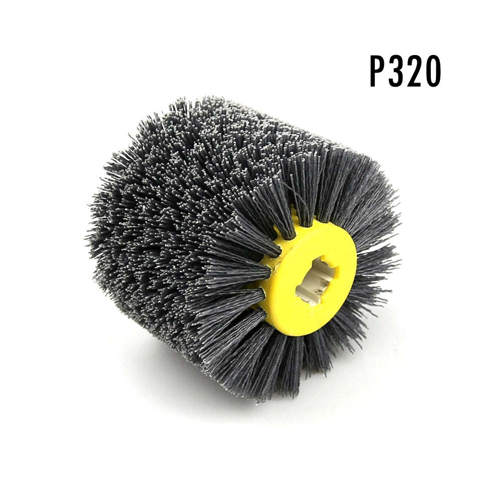 1 piece 4.72x4x3/4" Nylon Abrasive Wire DuPont Drum Polishing Wheel Woodworking Electric Brush Angle Grinder Adapter