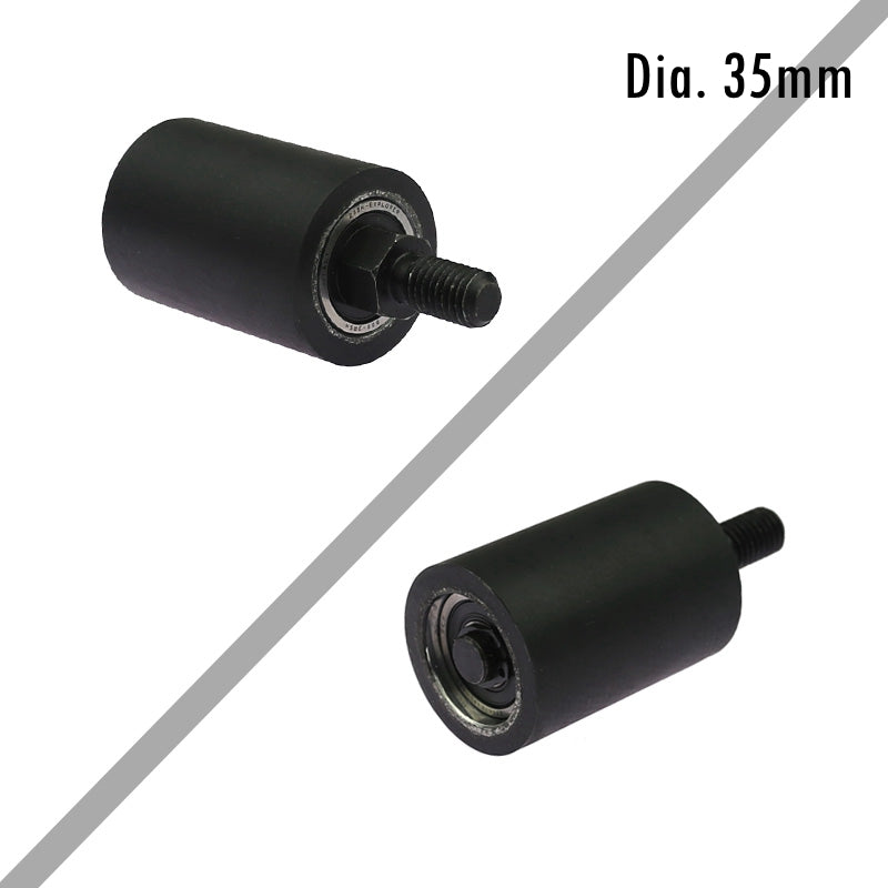 1 piece Dia. 35/50/80mm with M10* 12mm Shaft Mounted Rubber Contact Wheel Roller