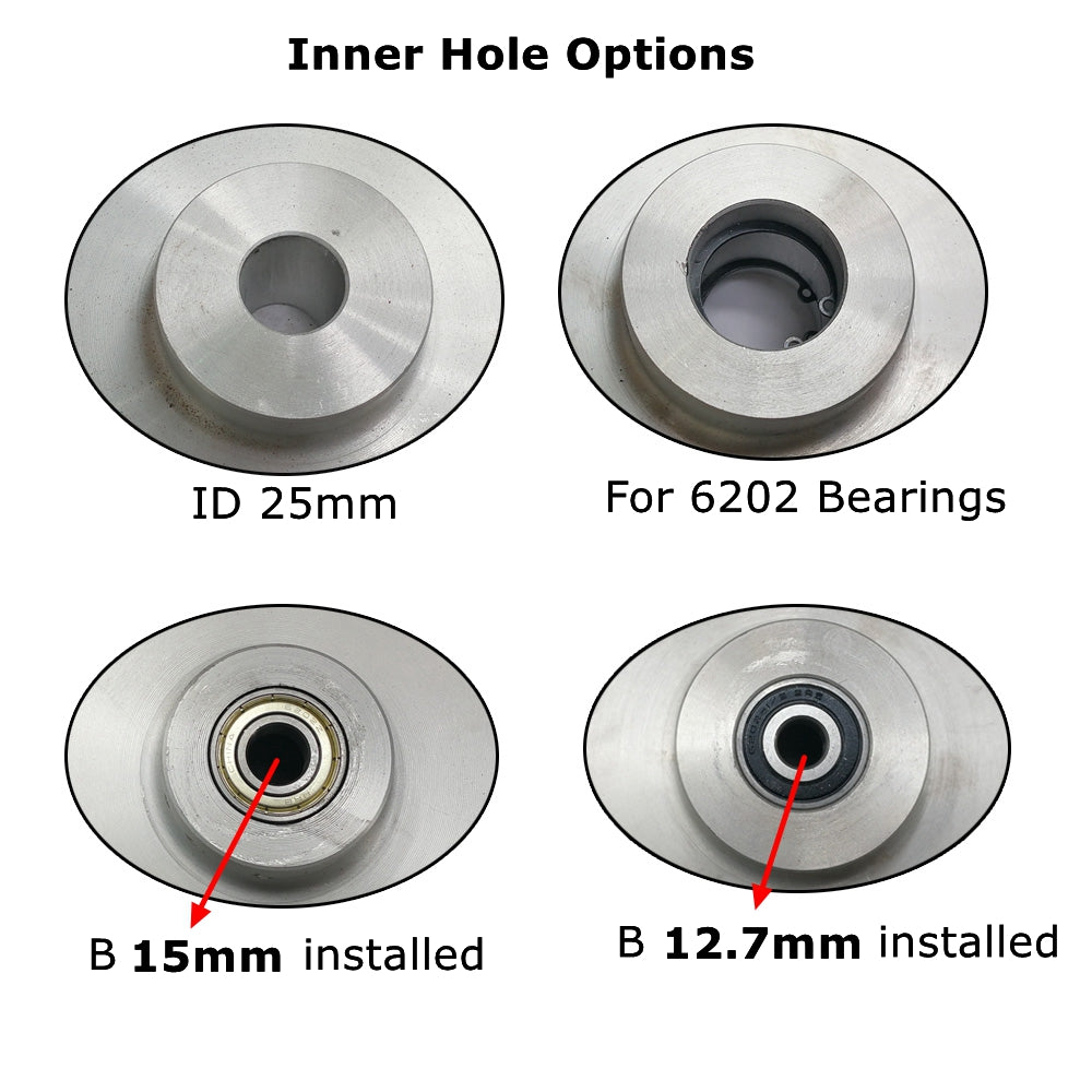 150x25mm Solid Rubber Contact Wheel Belt Grinder Parts Sanding Belt Set