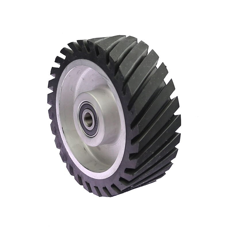 6x2 inch Grooved/Solid Rubber Contact wheel 150x50mm Belt Grinder Wheel Abrasive Belt Set