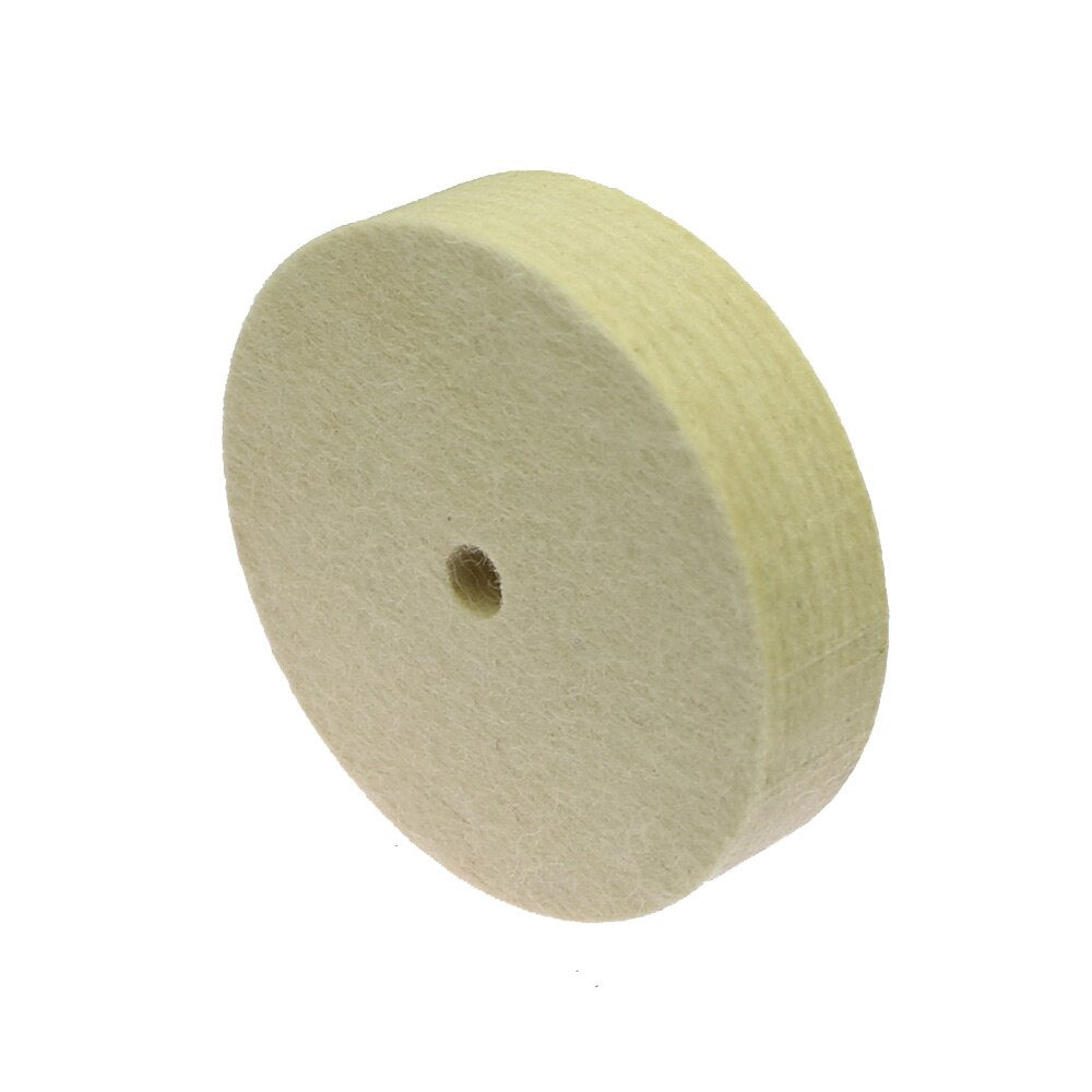 3 + 1 piece Wool Felt Buffing Wheel + Drill Rod for Metal Plastic Glass Fine Mirror Surface Polish Bench Grinder Polisher Tool