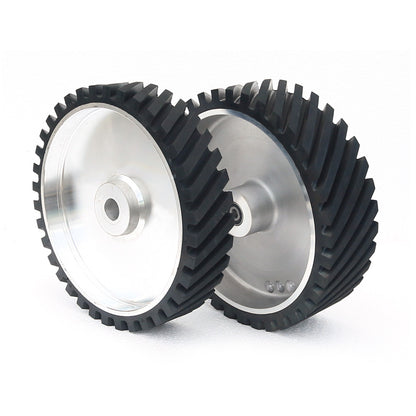 1 piece 350x75mm Belt Grinder Rubber Contact Wheel  14x3" Dynamically Balanced