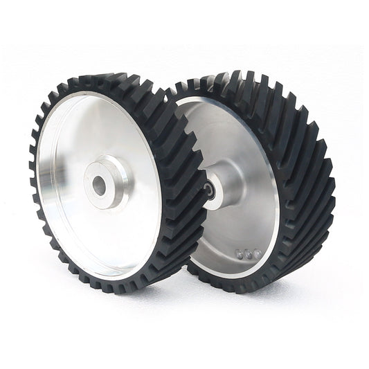 1 piece 350x75mm Belt Grinder Rubber Contact Wheel  14x3" Dynamically Balanced