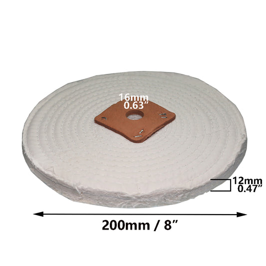 1 piece 8/10/12 inch Sewn Cotton Cloth Stitched Fabric Buffing Wheel for Stainless Steel Mirror Finish