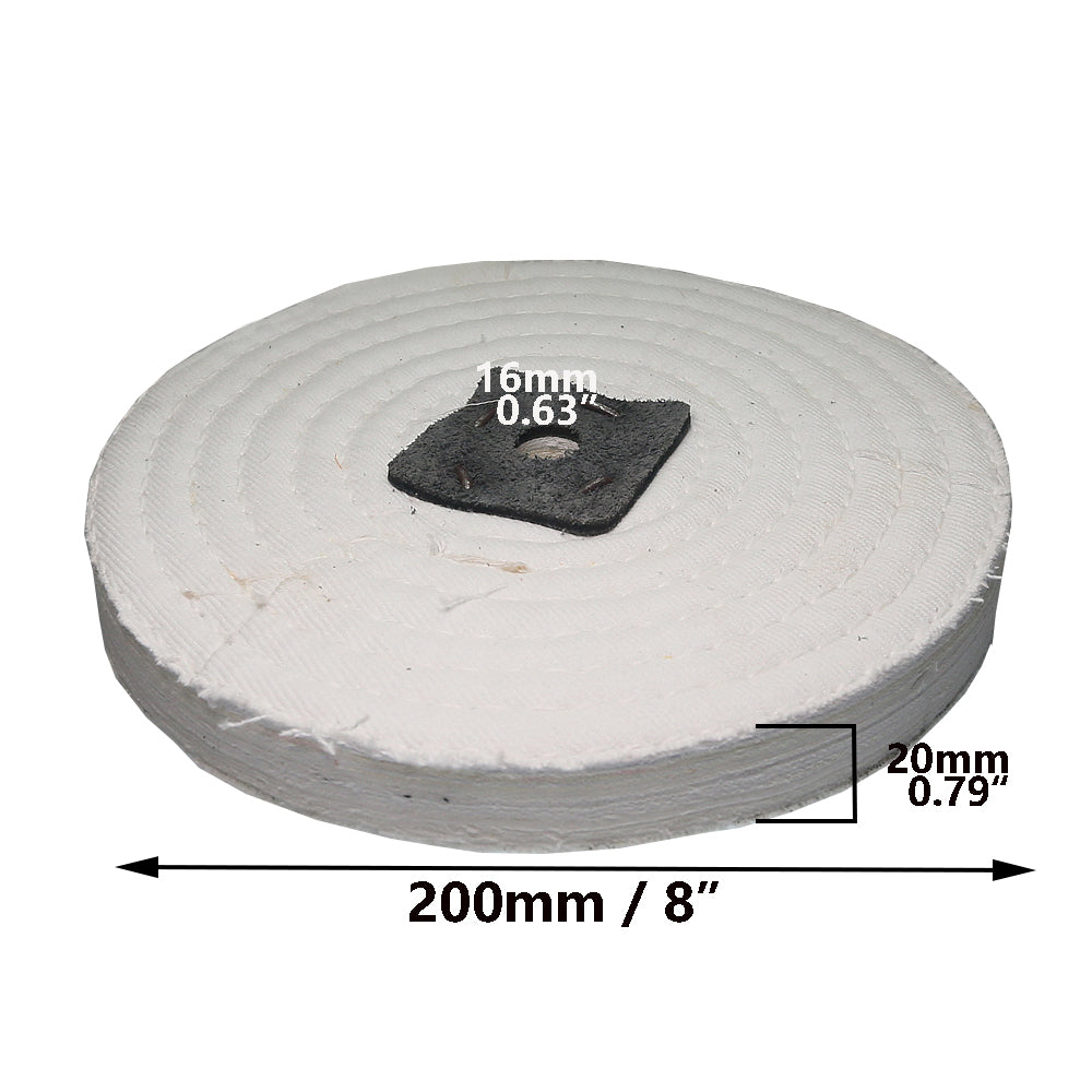 1 piece 8/10/12 inch Sewn Cotton Cloth Stitched Fabric Buffing Wheel for Stainless Steel Mirror Finish