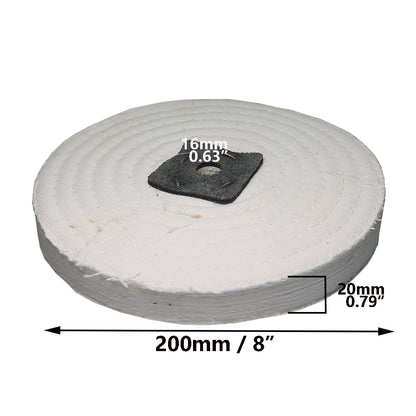 1 piece 8/10/12 inch Sewn Cotton Cloth Stitched Fabric Buffing Wheel for Stainless Steel Mirror Finish