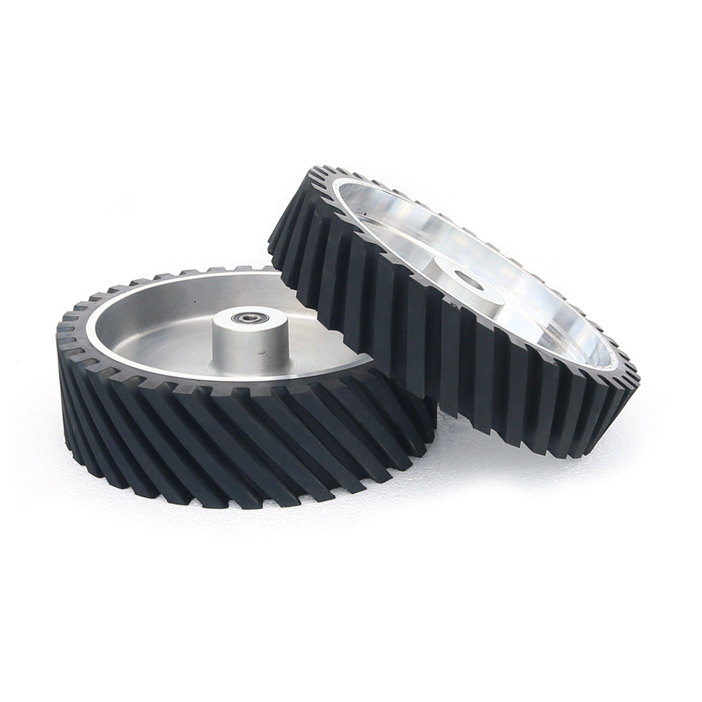 1 piece 350x75mm Belt Grinder Rubber Contact Wheel  14x3" Dynamically Balanced