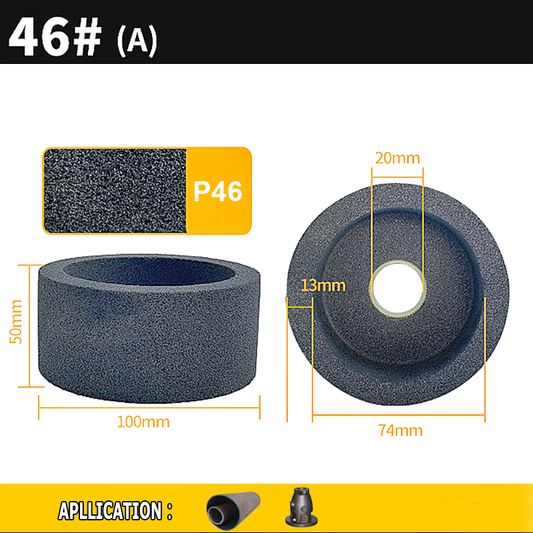 100x50x20mm Cup-Shaped Ceramic Abrasive Wheel Knife Steel Glass Metal Grinding Polishing Wheel