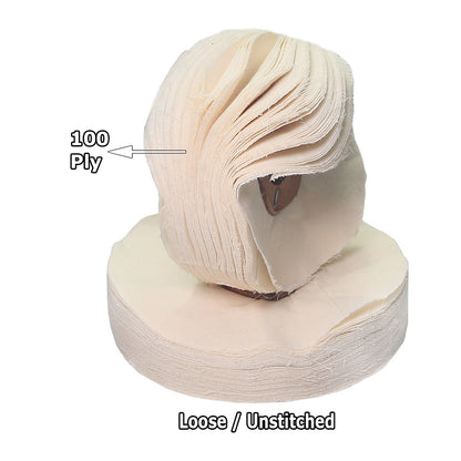 1 piece 4/5/6/8 inch Unstitched Floppy Final Polishing Mop Soft Loose 100 Leaf Fabric Buffing Wheel