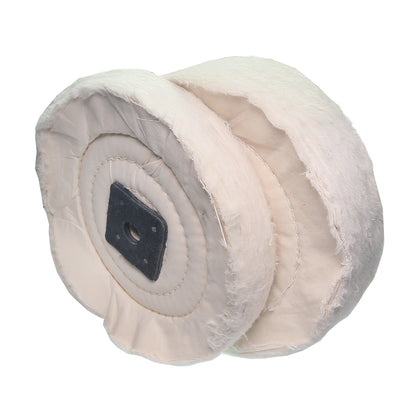 1 piece 6" / 8" Thicken Cotton Buffing Wheel Flannelette Lint Cloth Wheel for Metal Acrylic Stainless Steel Mirror Polishing