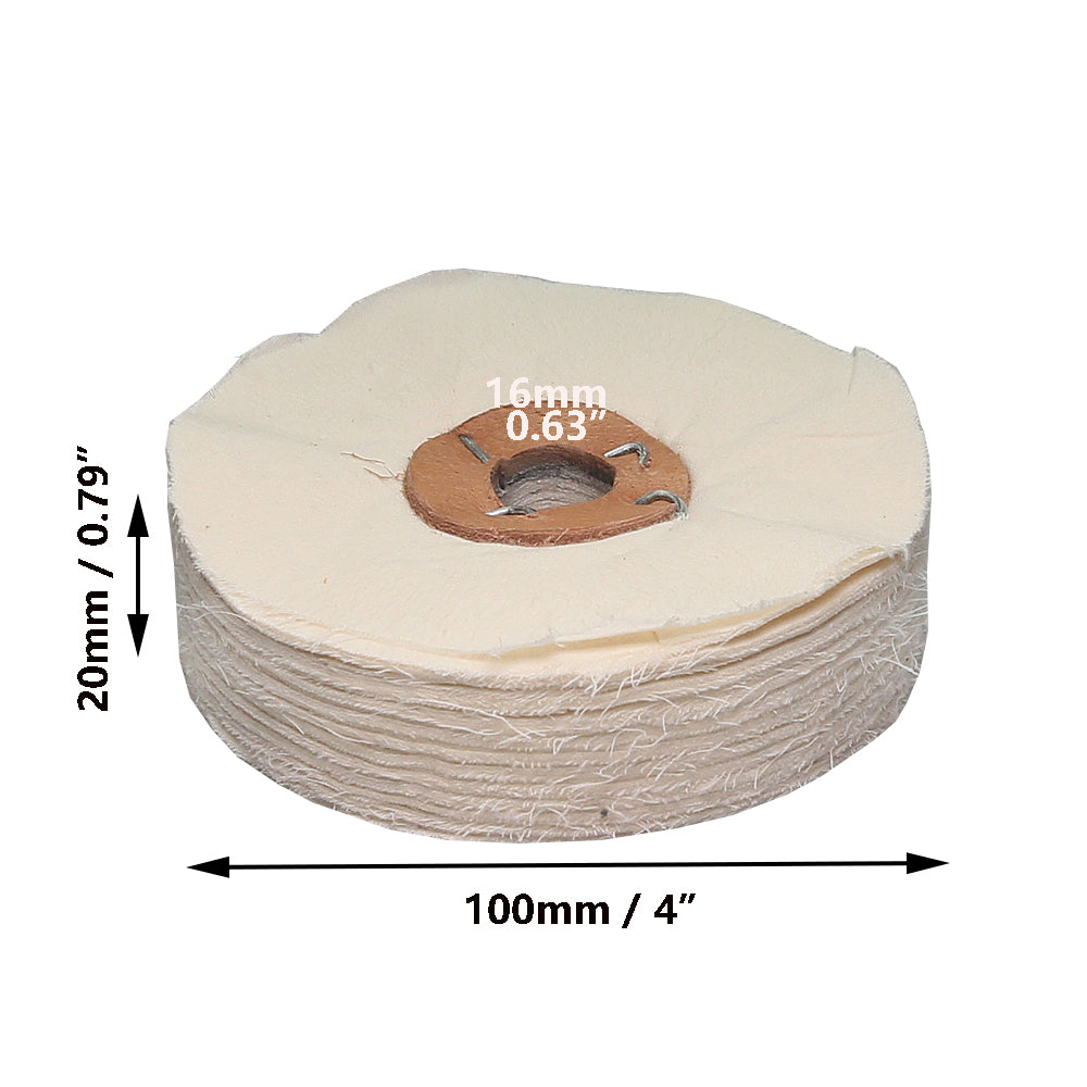1 piece 4/5/6/8 inch Unstitched Floppy Final Polishing Mop Soft Loose 100 Leaf Fabric Buffing Wheel