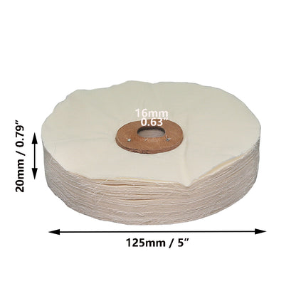 1 piece 4/5/6/8 inch Unstitched Floppy Final Polishing Mop Soft Loose 100 Leaf Fabric Buffing Wheel