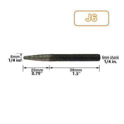 5 pieces 1/4" Shank Mounted Sintered Diamond Grinding Wheel for Stone Engraving Carving Grinding Cutting