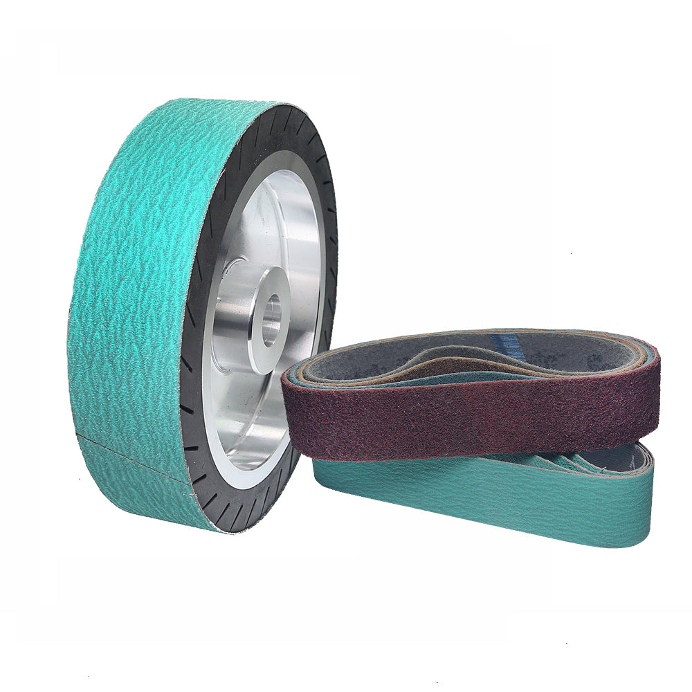 200x50mm Centrifugal Rubber Wheel 8" Expander Wheel for Sanding Belt on Grinder