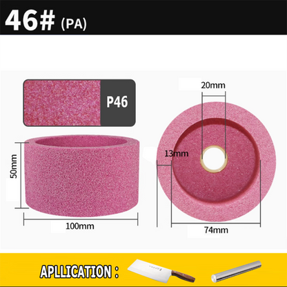 100x50x20mm Cup-Shaped Ceramic Abrasive Wheel Knife Steel Glass Metal Grinding Polishing Wheel