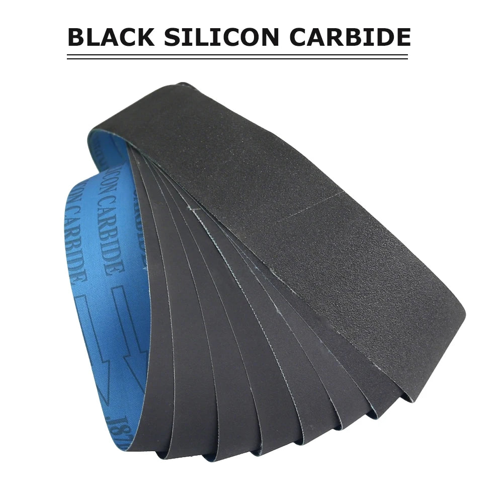 J87BT Silicon Carbide Sanding Belt Flexible Sandpaper Polishing Band for Copper Aluminum Jade Wood Crystal