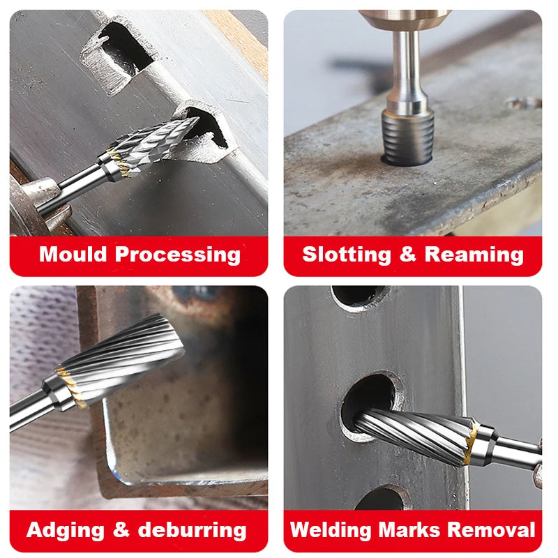 1 piece Carbide Bur HSS Cutter Tungsten Steel Rotary File for Metal Wood Deburring Finishing Cleaning