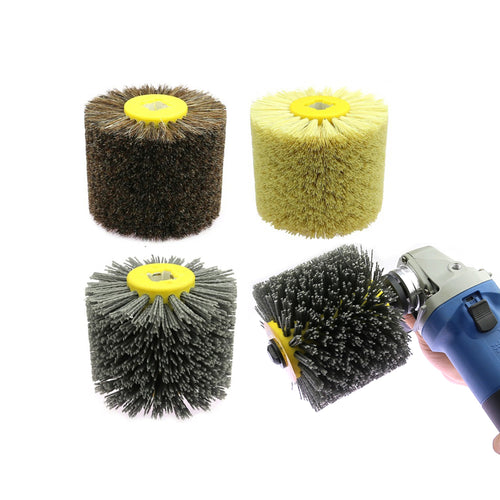 1 pc 120*100*19mm Nylon Abrasive Wire DuPont Drum Polishing Wheel Woodworking Electric Brush Angle Grinder Adapter
